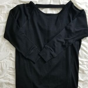 NWOT CLUB MONACO long sleeve drape back top - XS